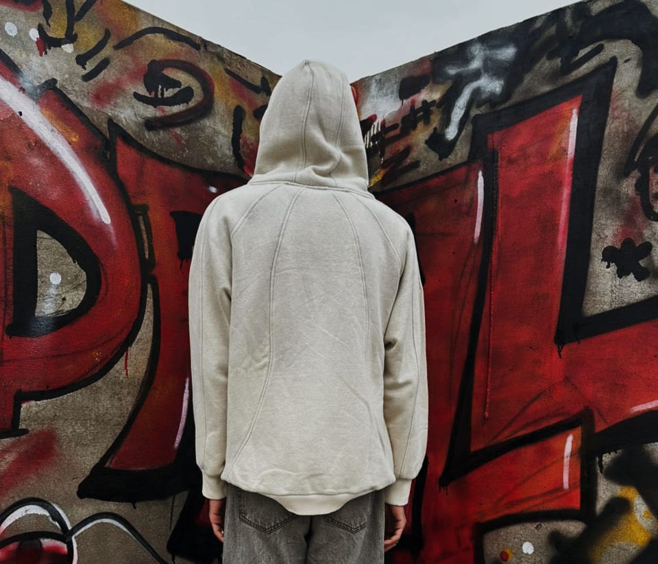 Stone Fade Hoodie – Grey
